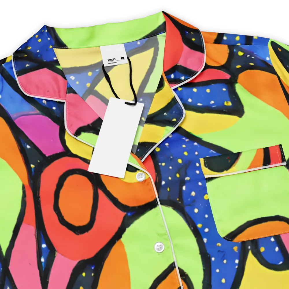 Electric Petal on Women's Short Sleeve Pajama Top — Product details