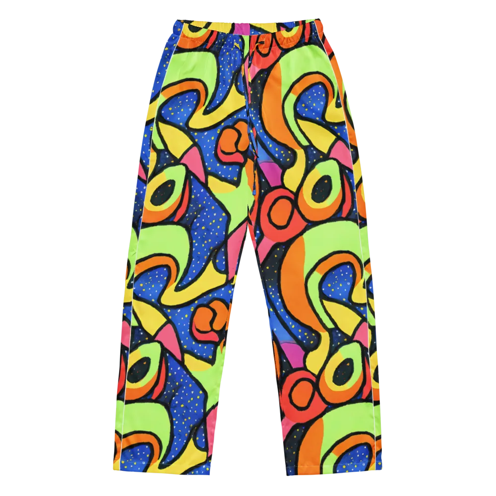 Electric Petal on Women's Pajama Pants — Front