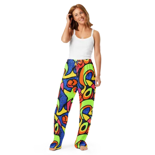 Electric Petal on a Women's Pajama Pants
