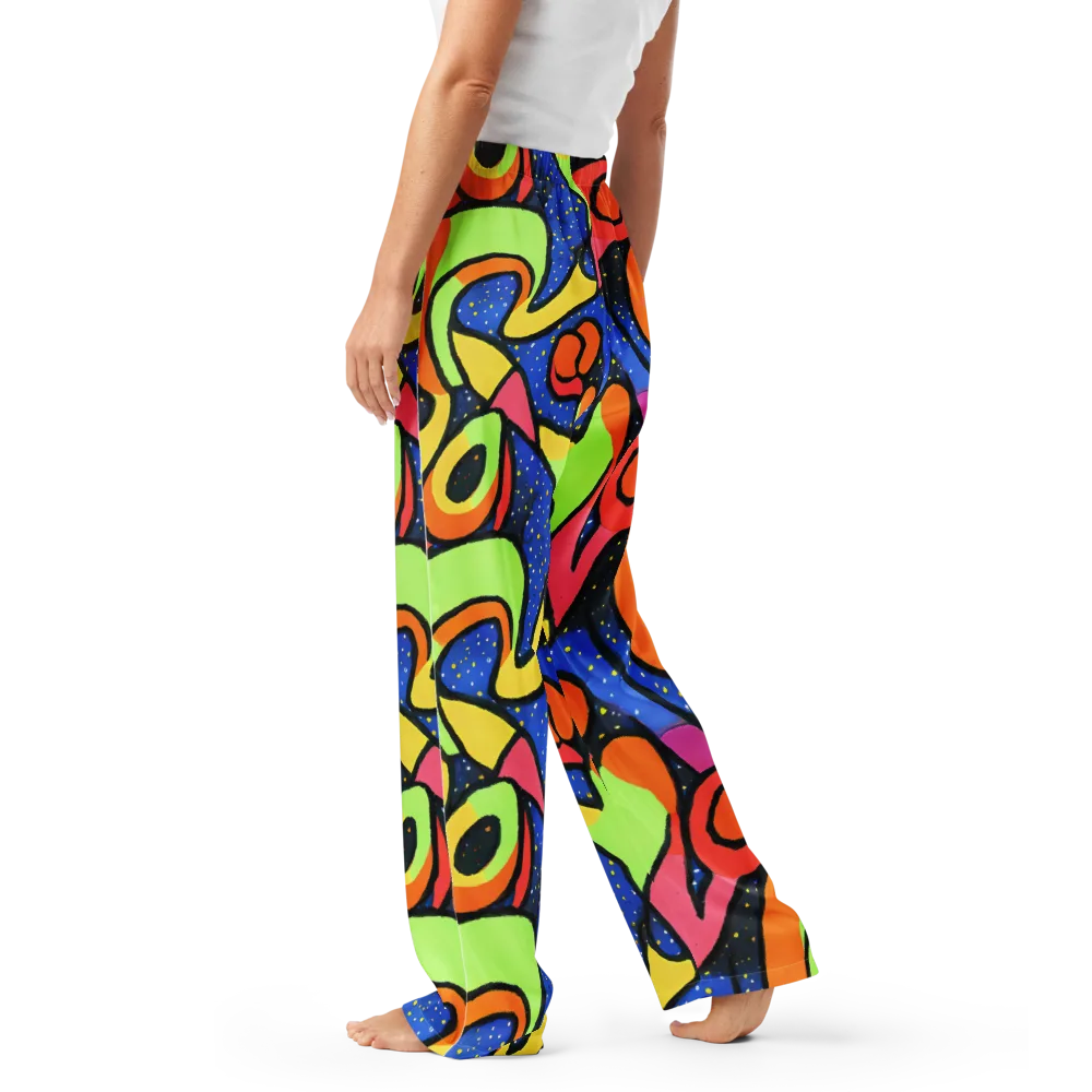 Electric Petal on Women's Pajama Pants — Left