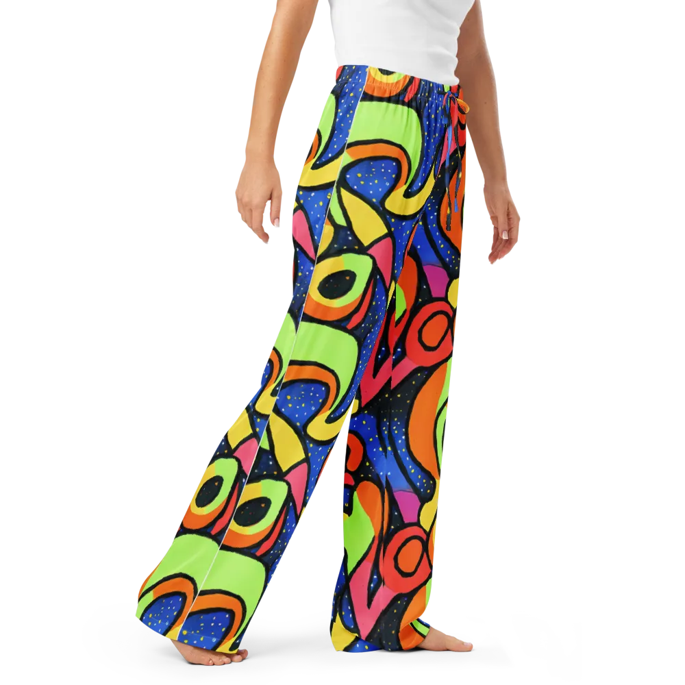 Electric Petal on Women's Pajama Pants — Right Front