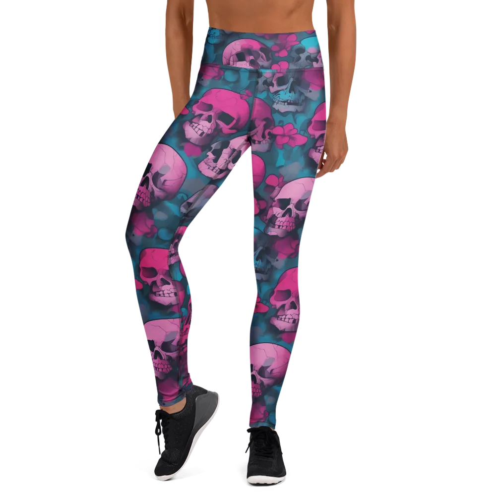 Cotton Candy Crypt on Yoga Leggings — Front