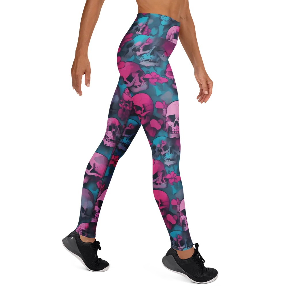 Cotton Candy Crypt on Yoga Leggings — Right