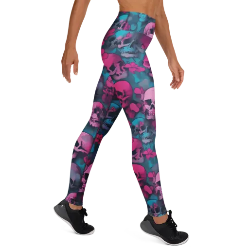 Cotton Candy Crypt on a Yoga Leggings