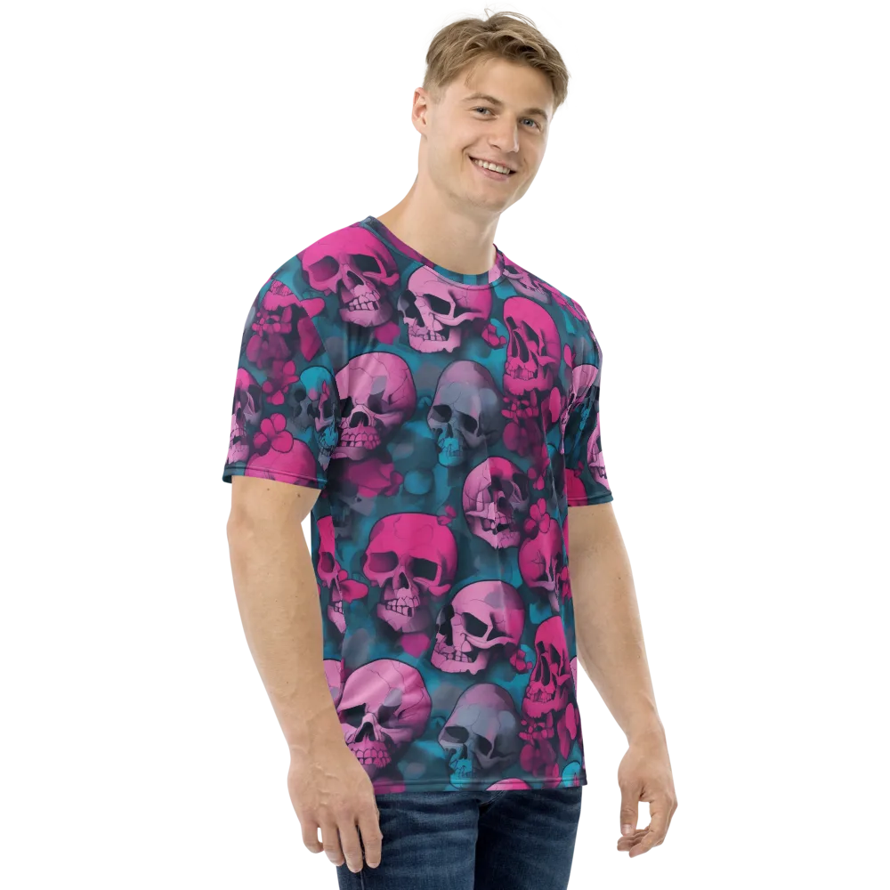 Cotton Candy Crypt on Men's Crew Neck T-Shirt — Right