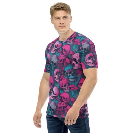 Cotton Candy Crypt on a Men's Crew Neck T-Shirt