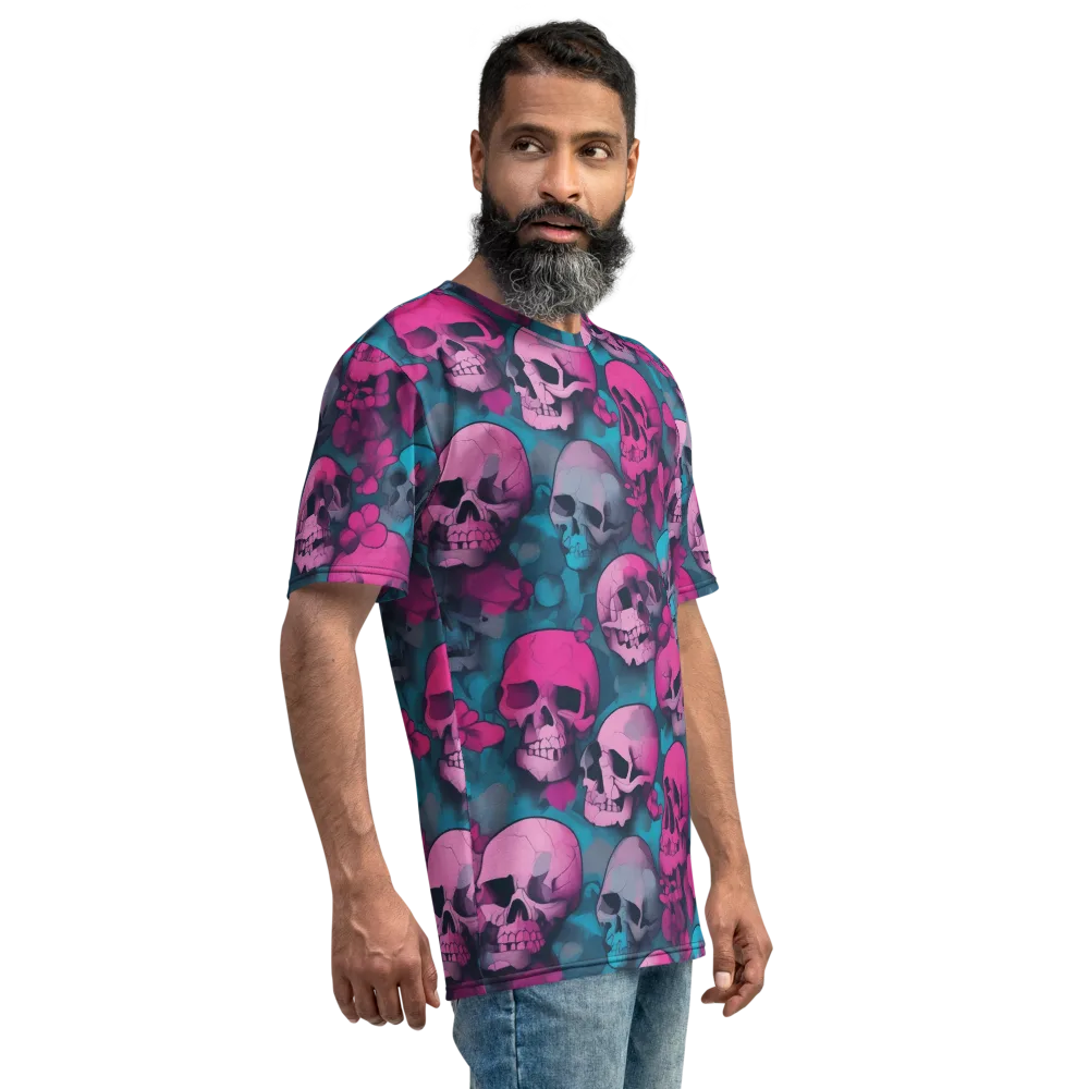 Cotton Candy Crypt on Men's Crew Neck T-Shirt — Right