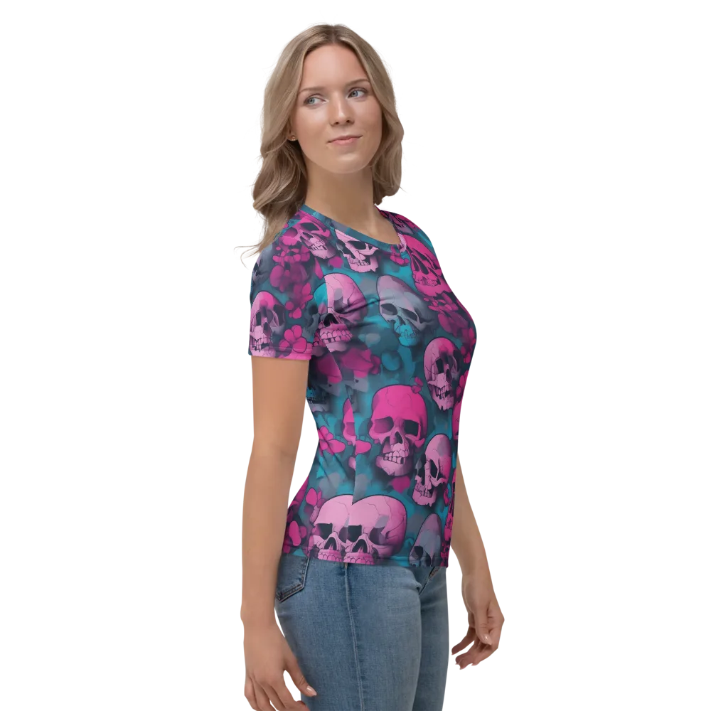 Cotton Candy Crypt on Women's Crew Neck T-Shirt — Right