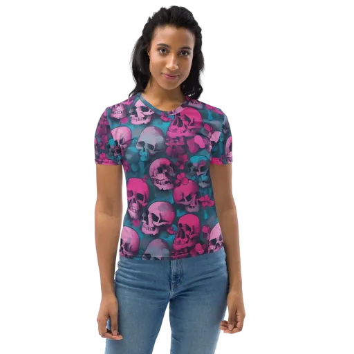 Cotton Candy Crypt on a Women's Crew Neck T-Shirt