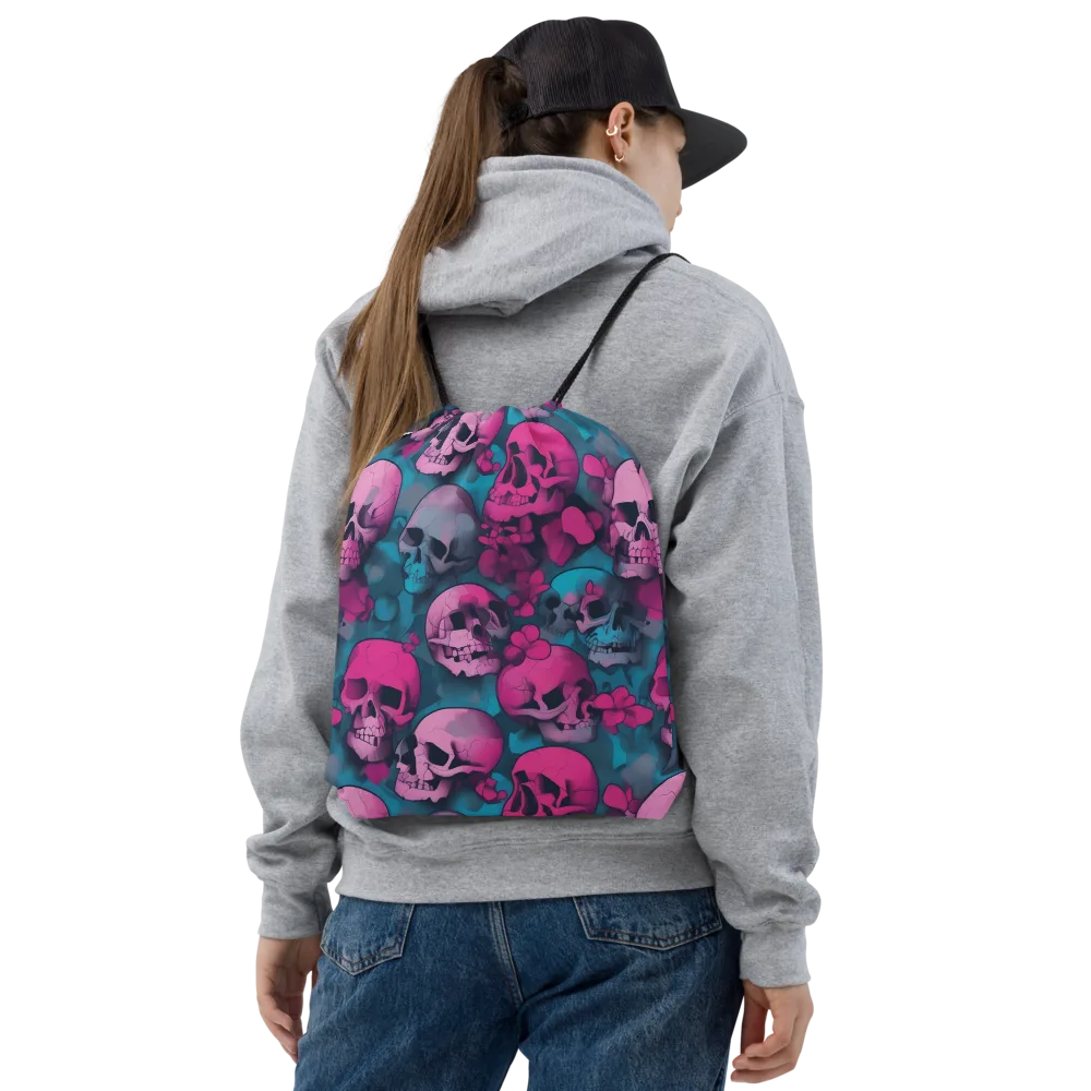 Cotton Candy Crypt on Drawstring Bag — Front