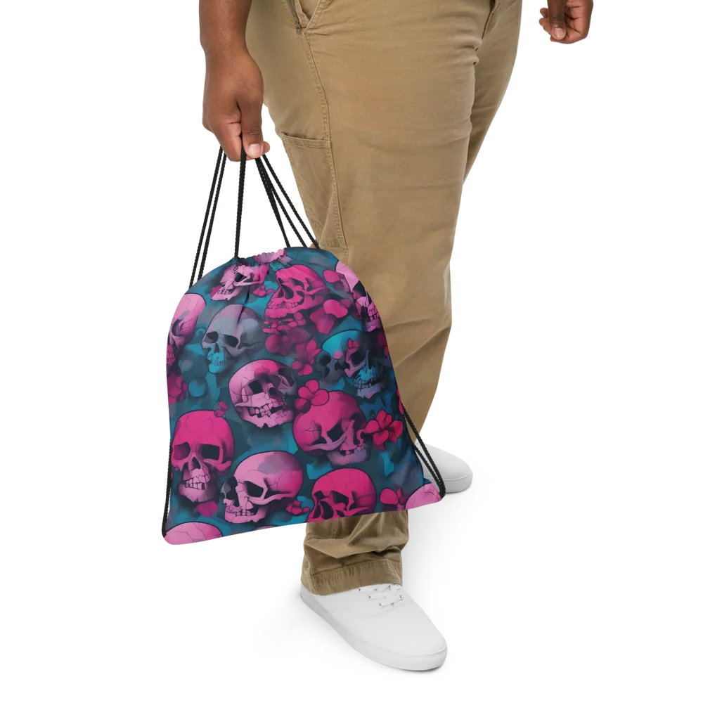 Cotton Candy Crypt on Drawstring Bag — Front
