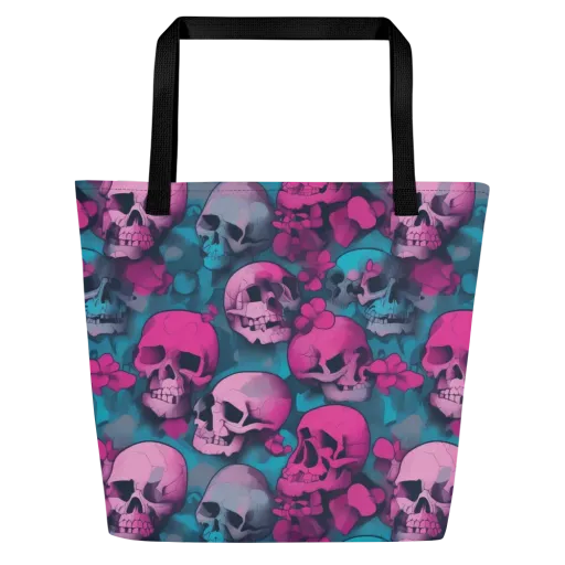 Cotton Candy Crypt on a Large Tote Bag W/ Pocket
