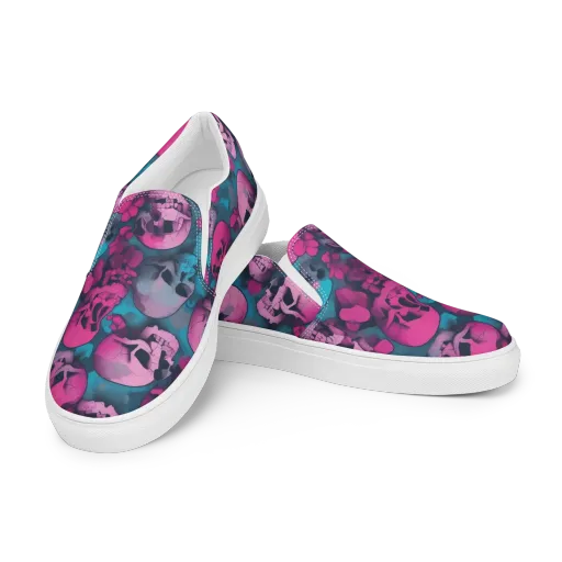 Cotton Candy Crypt on a Women's Slip-On Canvas Shoes