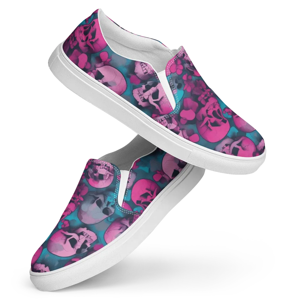 Cotton Candy Crypt on Women's Slip-On Canvas Shoes — Front