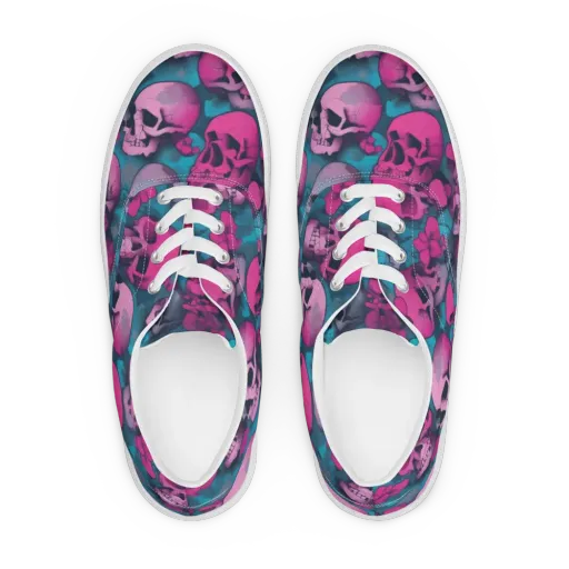 Cotton Candy Crypt on a Men's Lace-Up Canvas Shoes