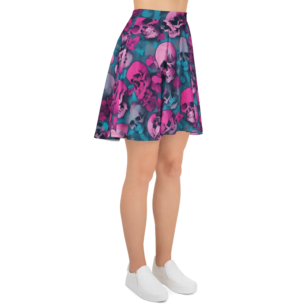 Cotton Candy Crypt on Skater Skirt — Right