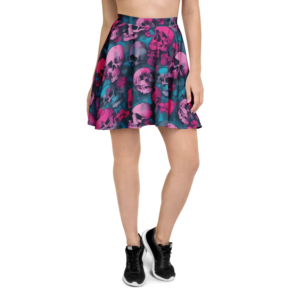 Cotton Candy Crypt on Skater Skirt — Front