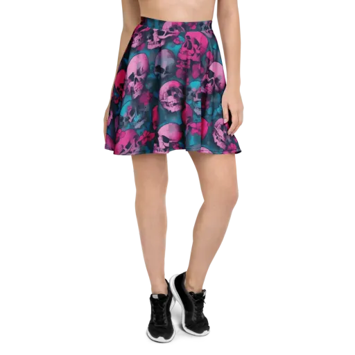 Cotton Candy Crypt on a Skater Skirt