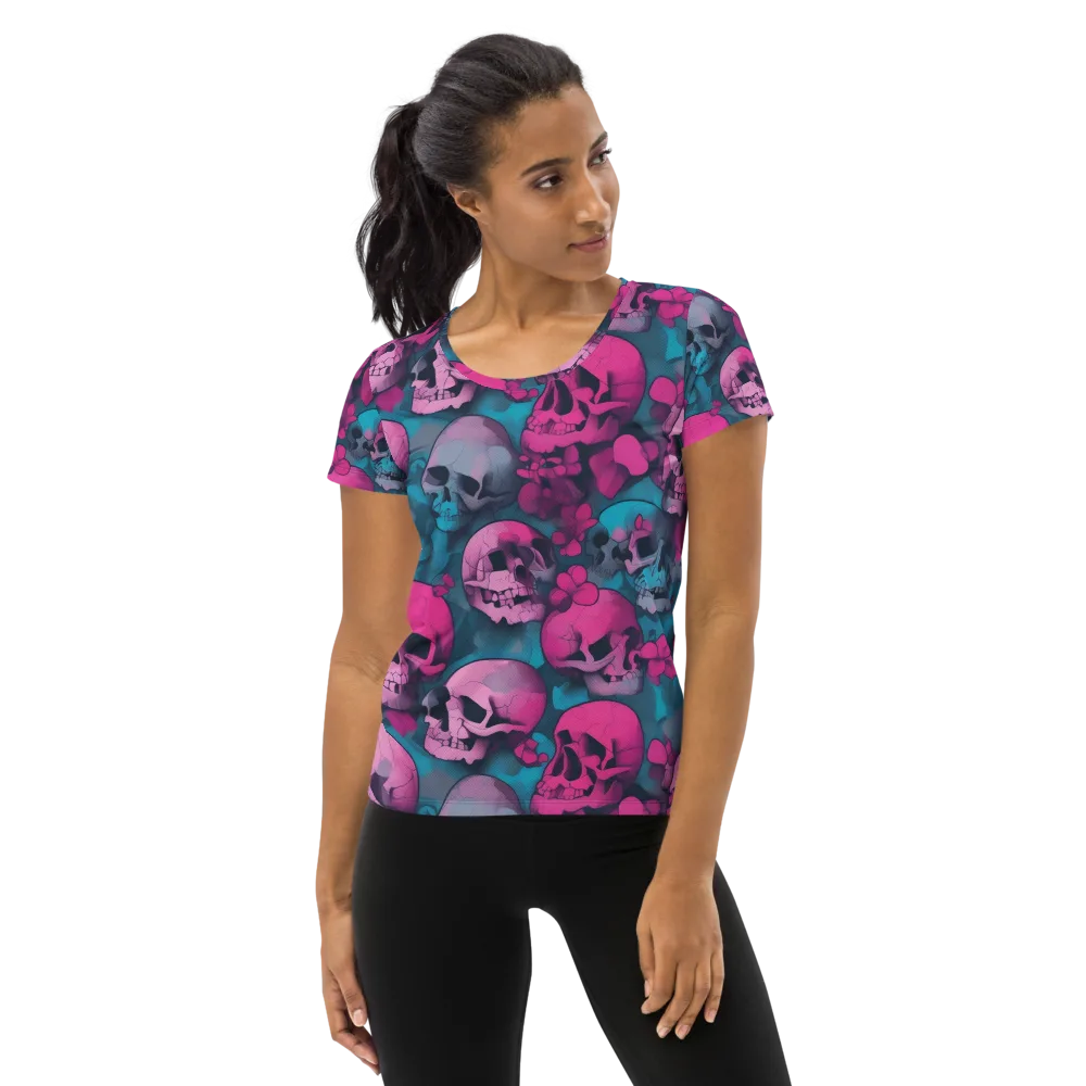 Cotton Candy Crypt on Women's Athletic T-Shirt — Front