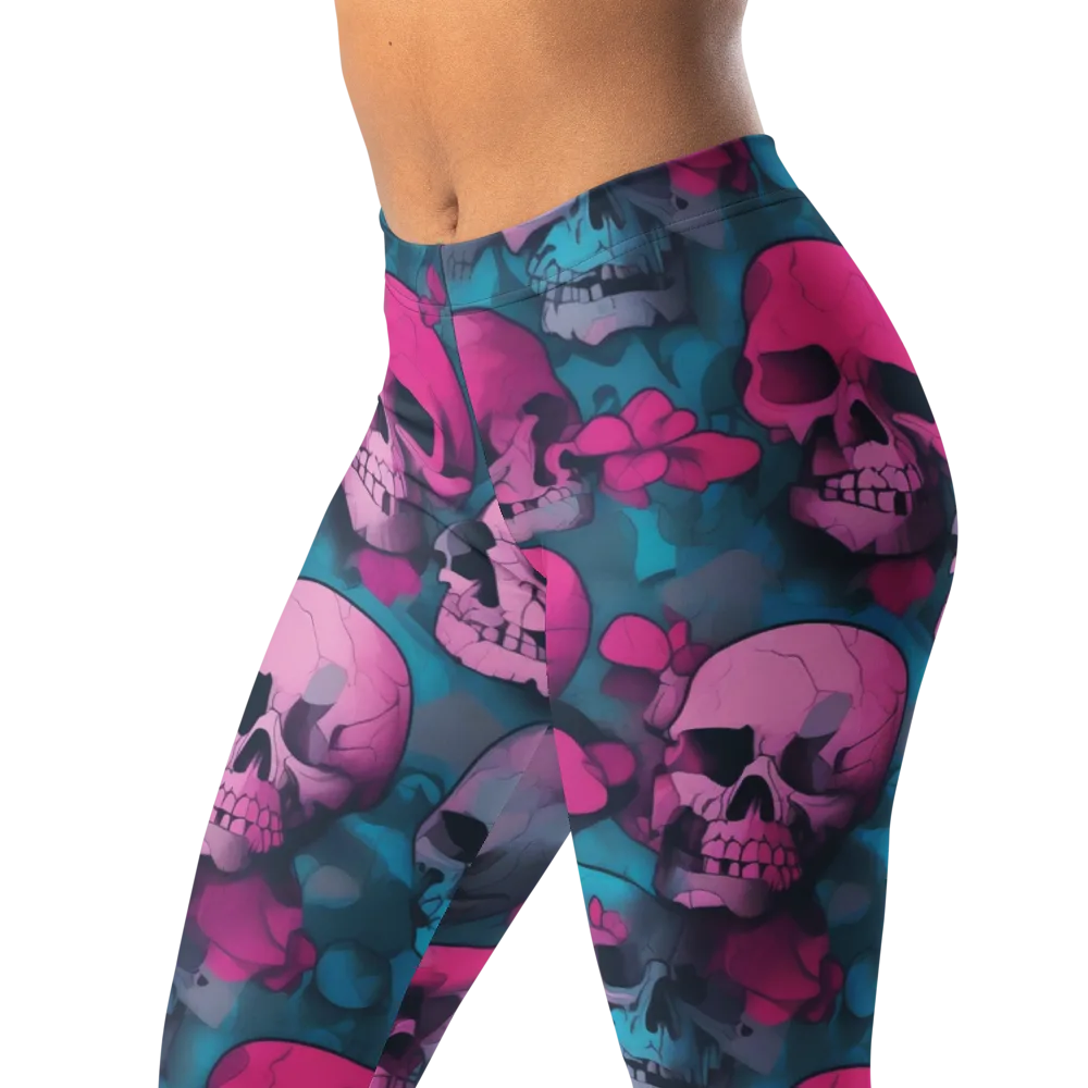 Cotton Candy Crypt on Leggings — Left Front