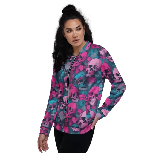 Cotton Candy Crypt on a Bomber Jacket