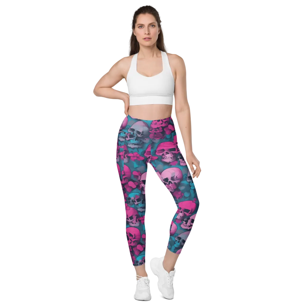 Cotton Candy Crypt on Leggings with Pockets — Front