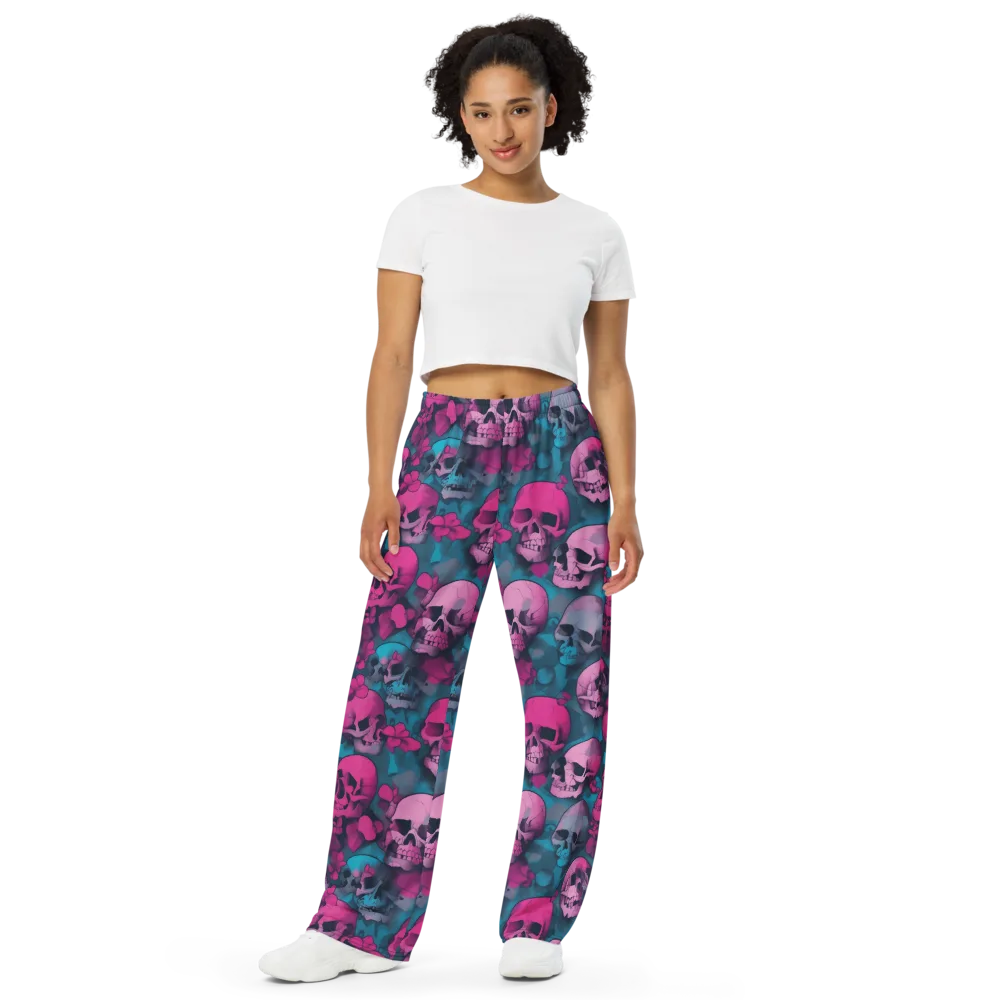 Cotton Candy Crypt on Wide-Leg Pants — Front