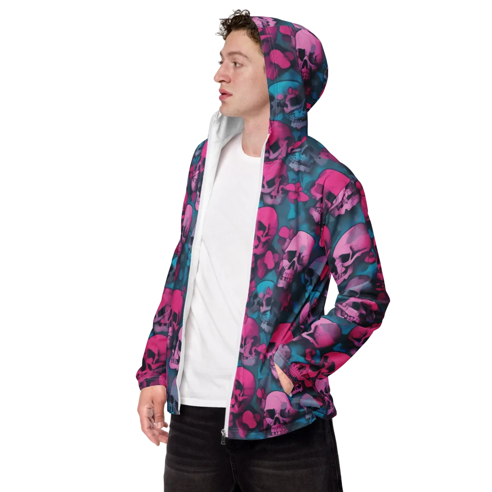 Cotton Candy Crypt on Men's Windbreaker — Left Front