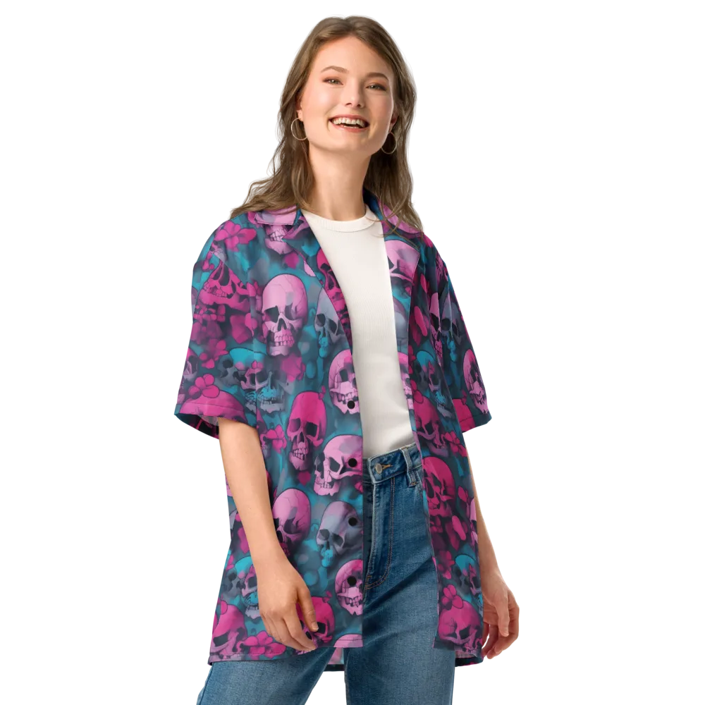Cotton Candy Crypt on Button Shirt — Front