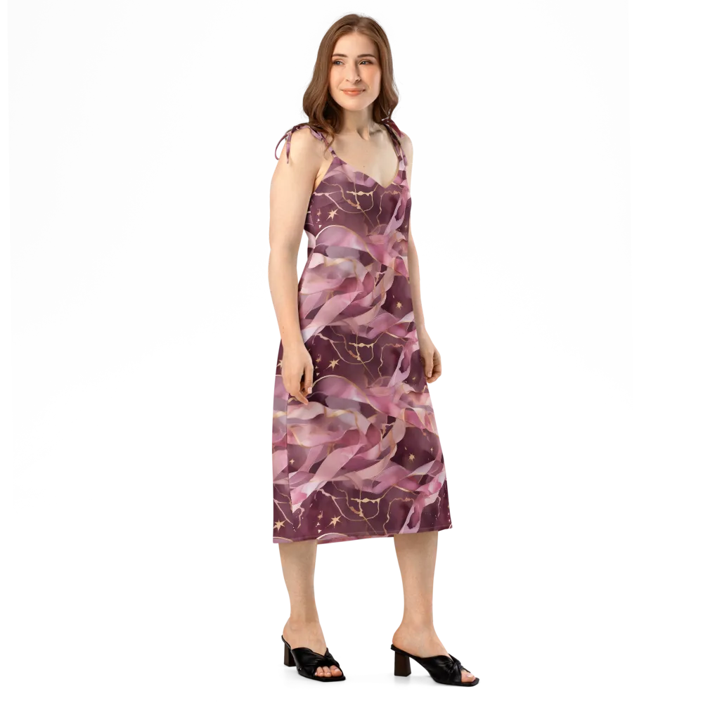 Rosewater Orbit on Slip Dress — Right Front