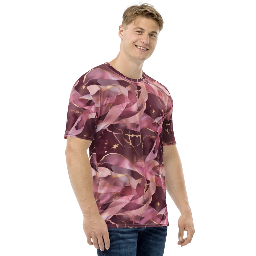 Rosewater Orbit on Men's Crew Neck T-Shirt — Right