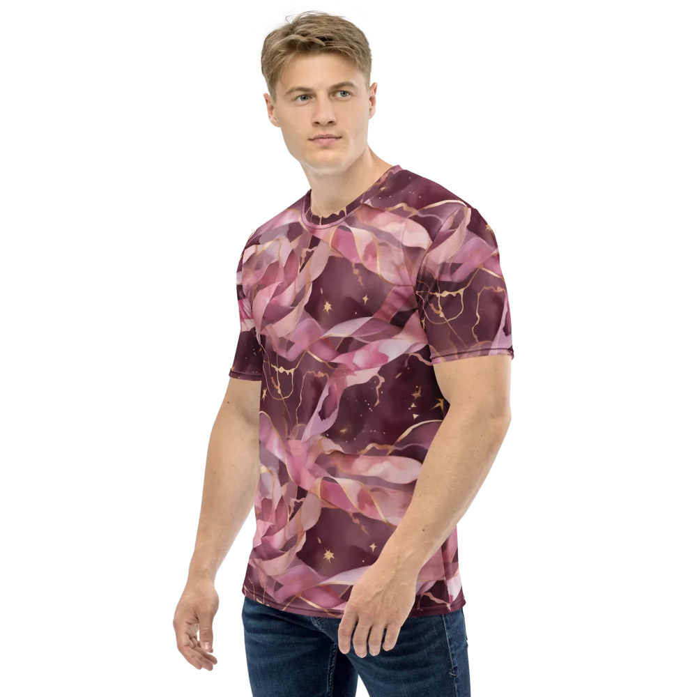 Rosewater Orbit on Men's Crew Neck T-Shirt — Left