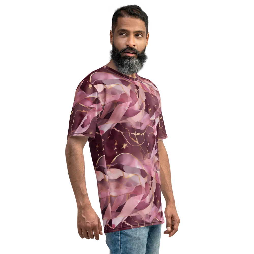 Rosewater Orbit on Men's Crew Neck T-Shirt — Right