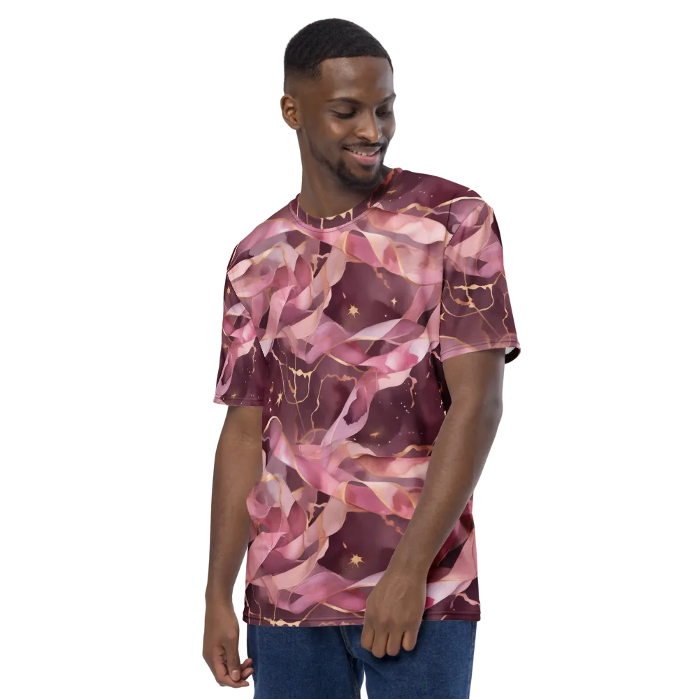 Rosewater Orbit on Men's Crew Neck T-Shirt — Left