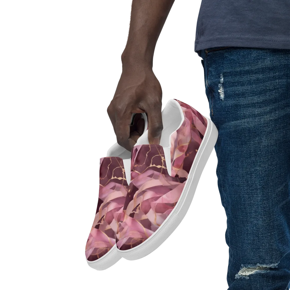 Rosewater Orbit on Men's Slip-On Canvas Shoes — Left Front
