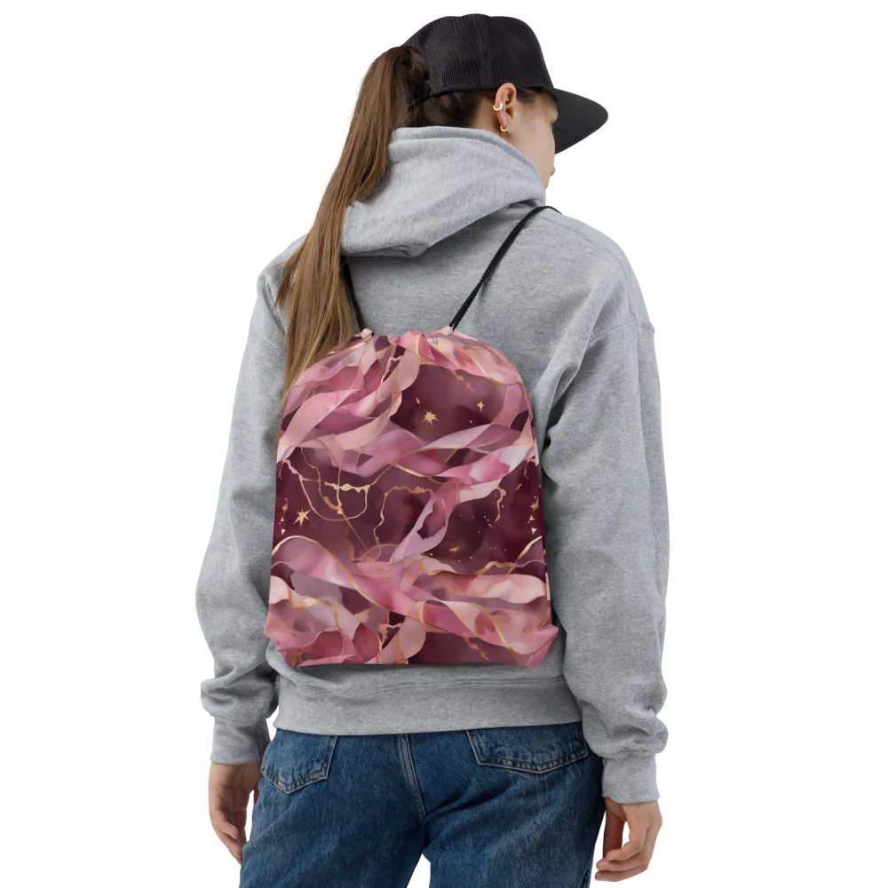Rosewater Orbit on Drawstring Bag — Front