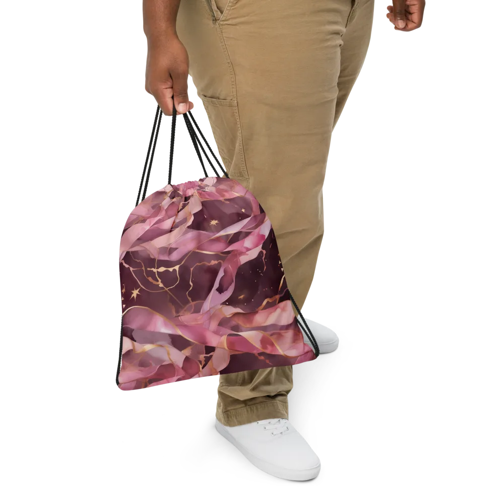Rosewater Orbit on Drawstring Bag — Front