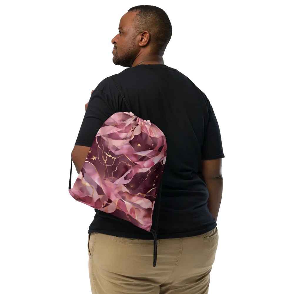 Rosewater Orbit on Drawstring Bag — Front