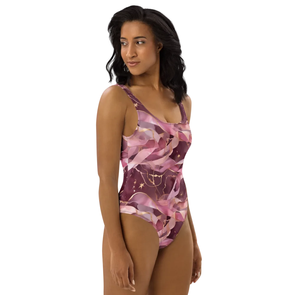 Rosewater Orbit on One-Piece Swimsuit — Right