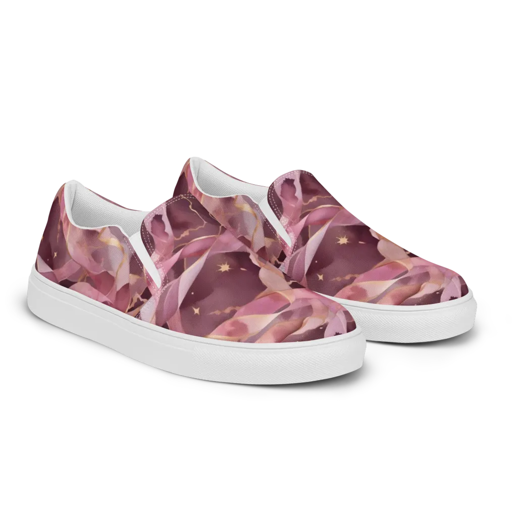 Rosewater Orbit on Women's Slip-On Canvas Shoes — Right Front