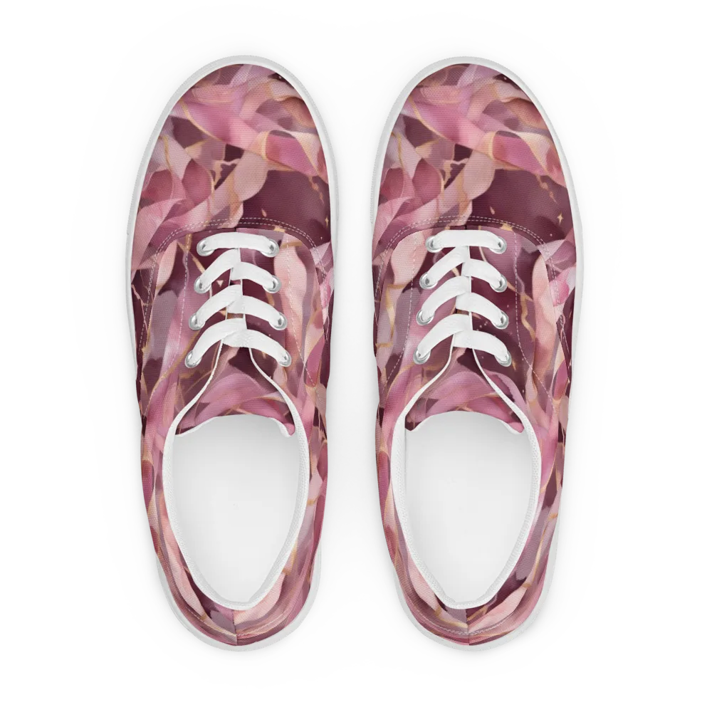 Rosewater Orbit on Men's Lace-Up Canvas Shoes — Front