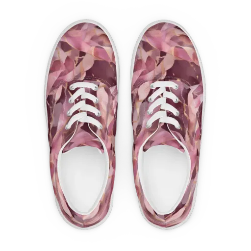 Rosewater Orbit on a Men's Lace-Up Canvas Shoes