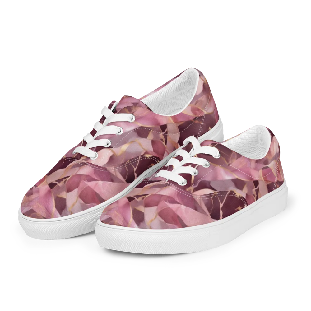 Rosewater Orbit on Men's Lace-Up Canvas Shoes — Left Front