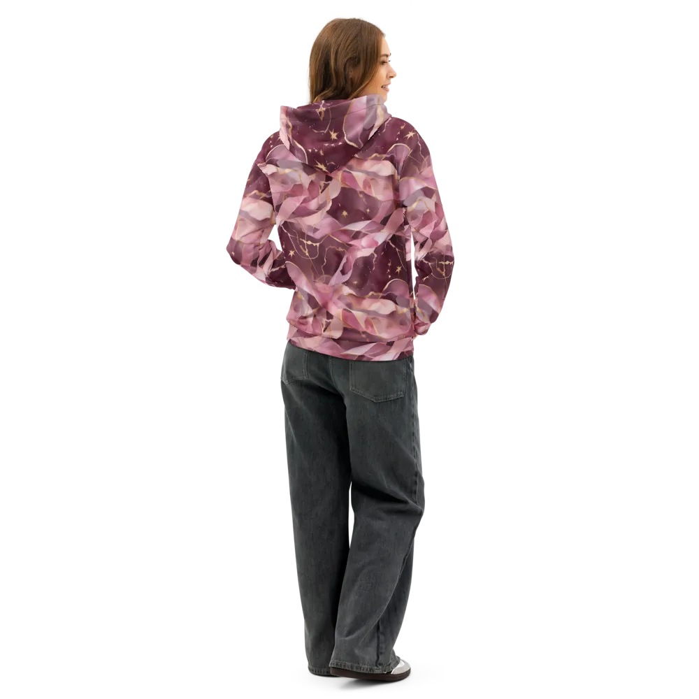 Rosewater Orbit on Cotton Hoodie — Back