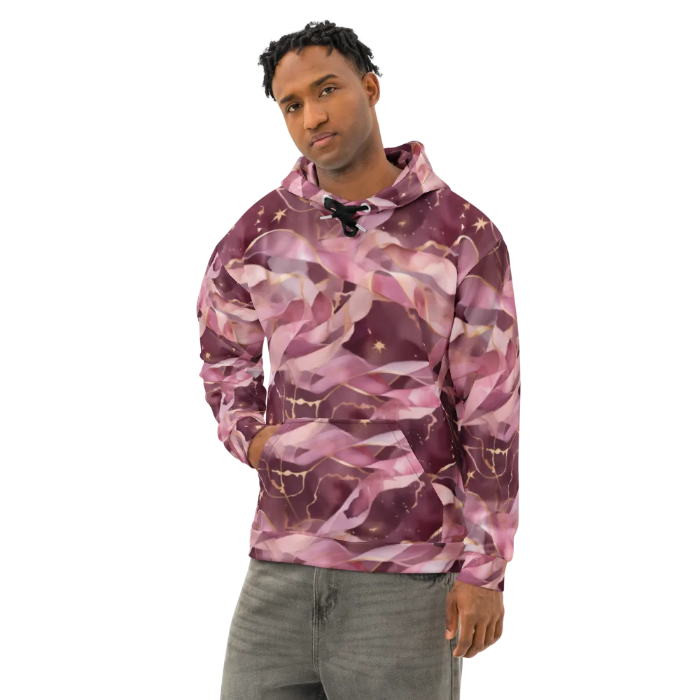 Rosewater Orbit on Cotton Hoodie — Left Front