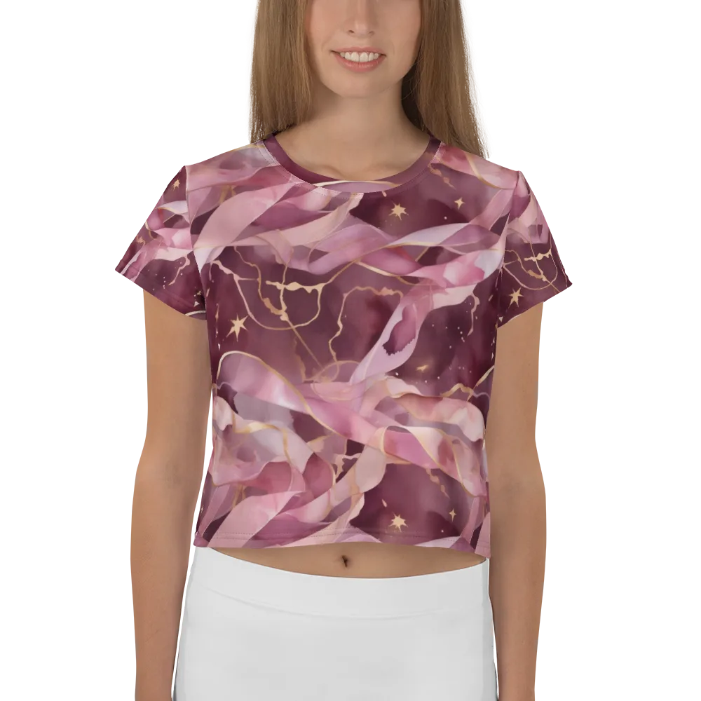 Rosewater Orbit on Crop Tee — Front
