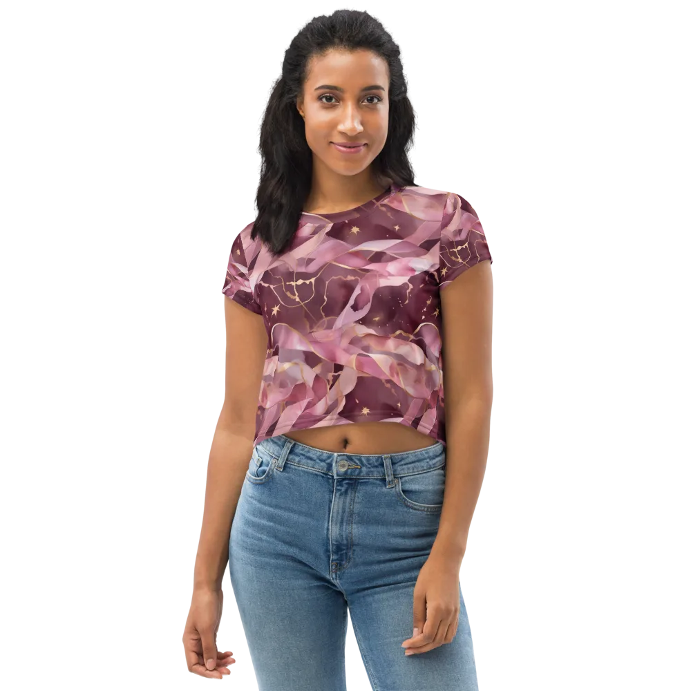 Rosewater Orbit on Crop Tee — Front