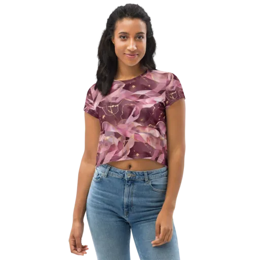 Rosewater Orbit on a Crop Tee