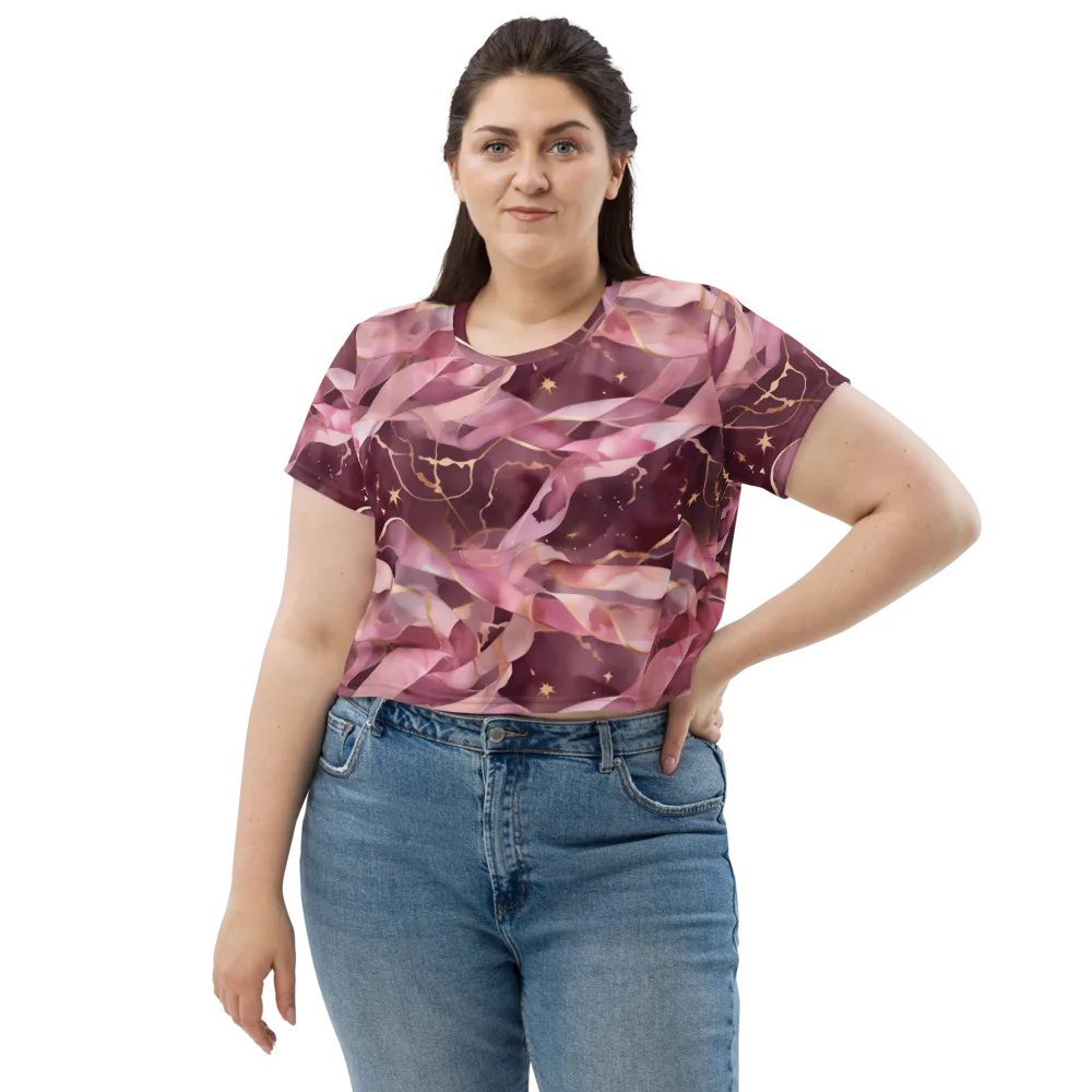 Rosewater Orbit on Crop Tee — Front