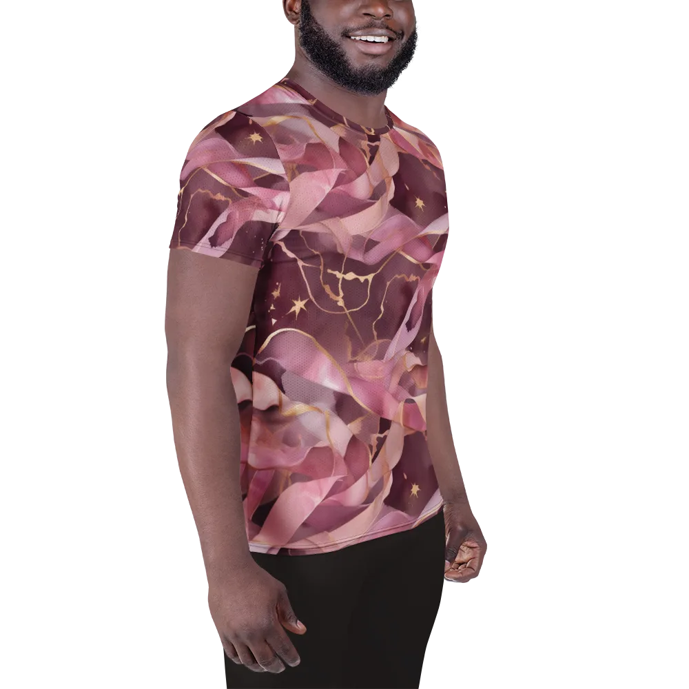 Rosewater Orbit on Men's Athletic T-Shirt — Right
